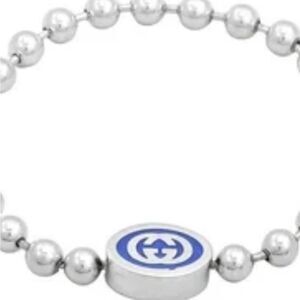 Unisex Gucci interlocking G .925 sterling silver bracelet made in Italy